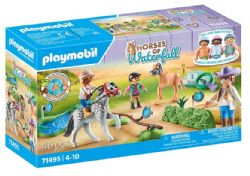 PLAYMOBIL HORSES OF WATERFALL - CAVALIERS AVEC PONEYS ET SAUT D'OBSTACLES #71495